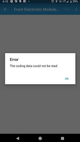 However, it actually does eventually. . Bimmercode coding data update failed